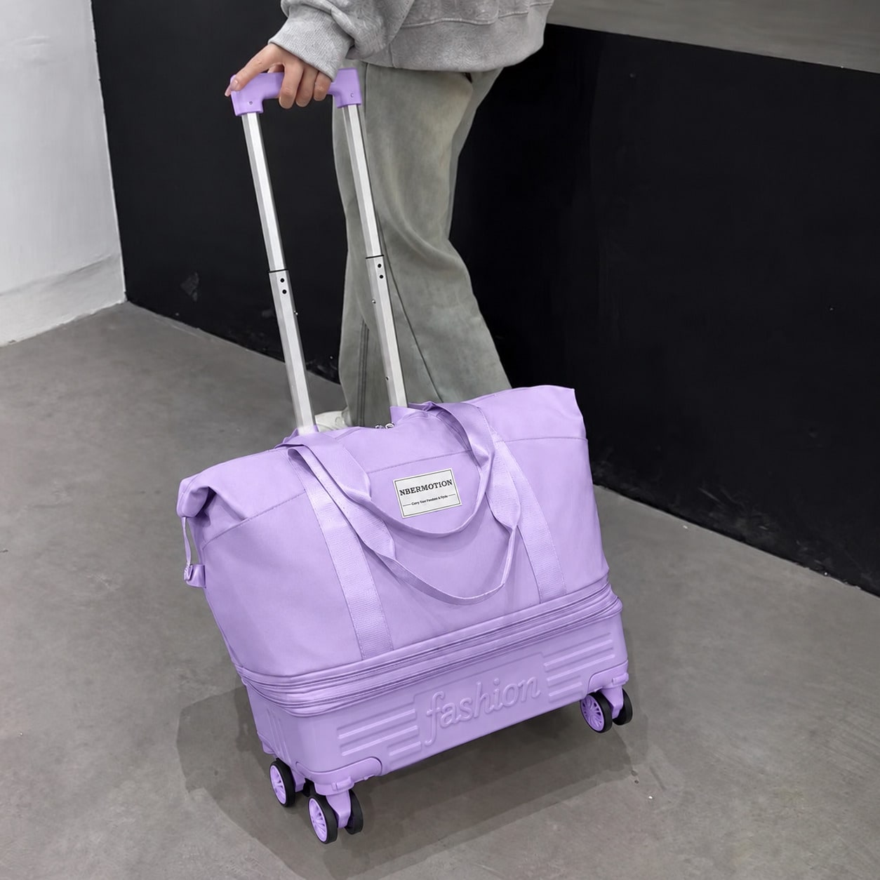 Foldable Rolling Luggage Bag - Mala de viagem expansível com rodas,