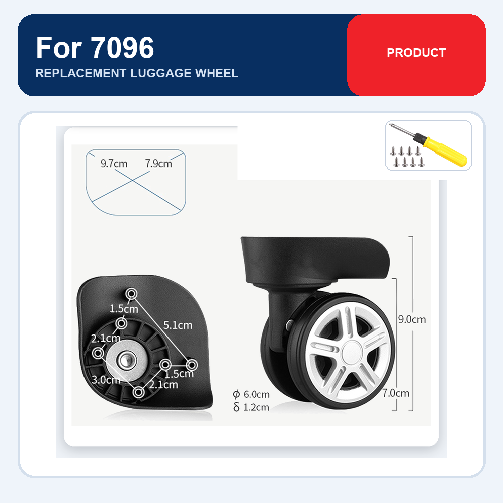Roda de bagagem de substituiçã - Silent Replacement Luggage Wheels avaliação e preço