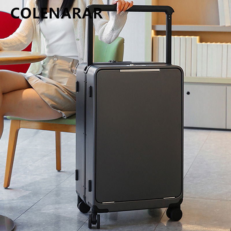 COLENARA Mala de Viagem Femini - Front Opening Laptop Luggage 24 Inch avaliação e preço
