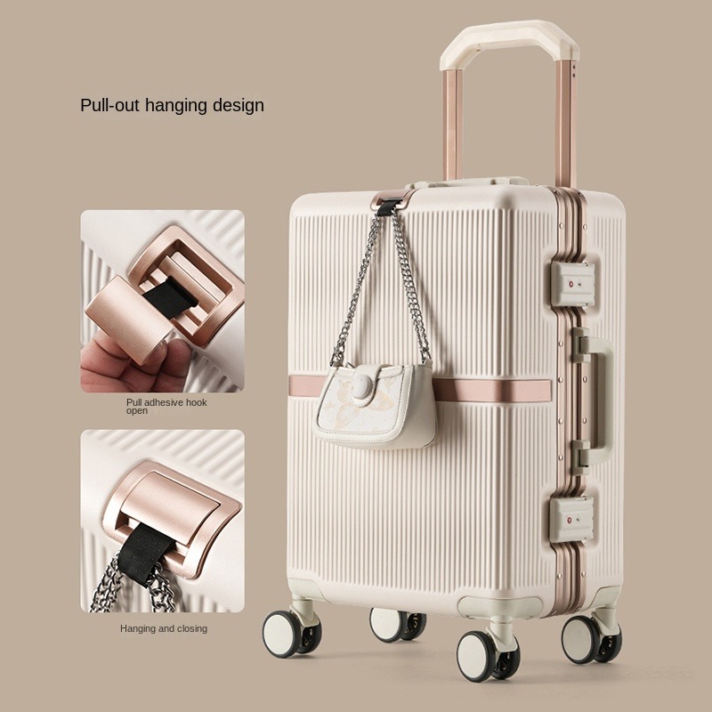 Nova Mala de Viagem 2026 com E - Aluminum Frame Carry On Luggage avaliação e preço