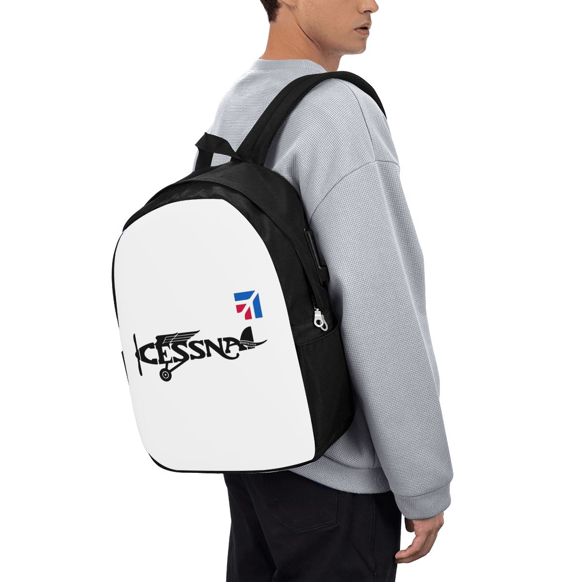 Mochila com logotipo Cessna, b - Backpacks avaliação e preço