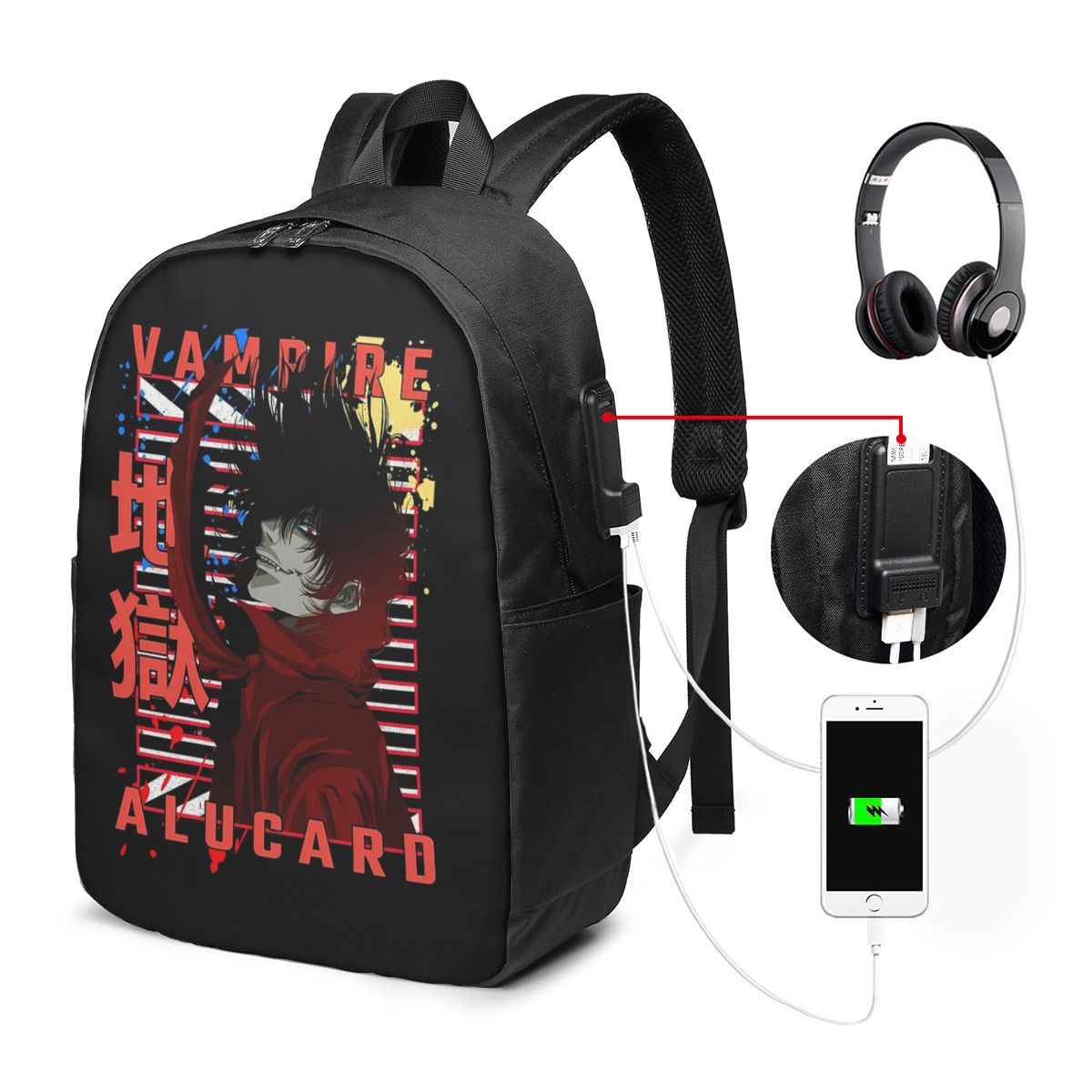 Mochila Alucard Hellsing Manga - Backpacks avaliação e preço