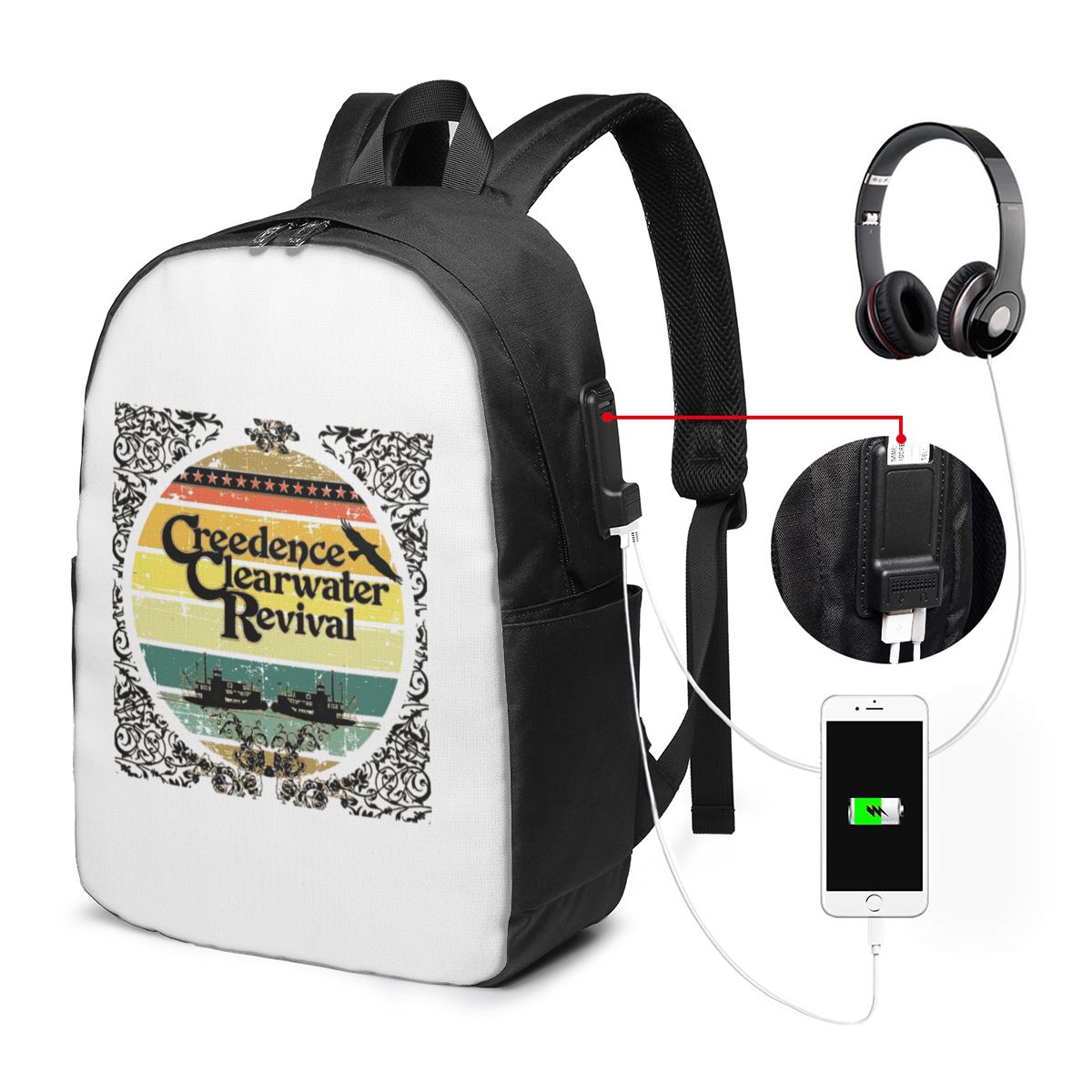 Mochila Creedence Clearwater R - Backpacks avaliação e preço