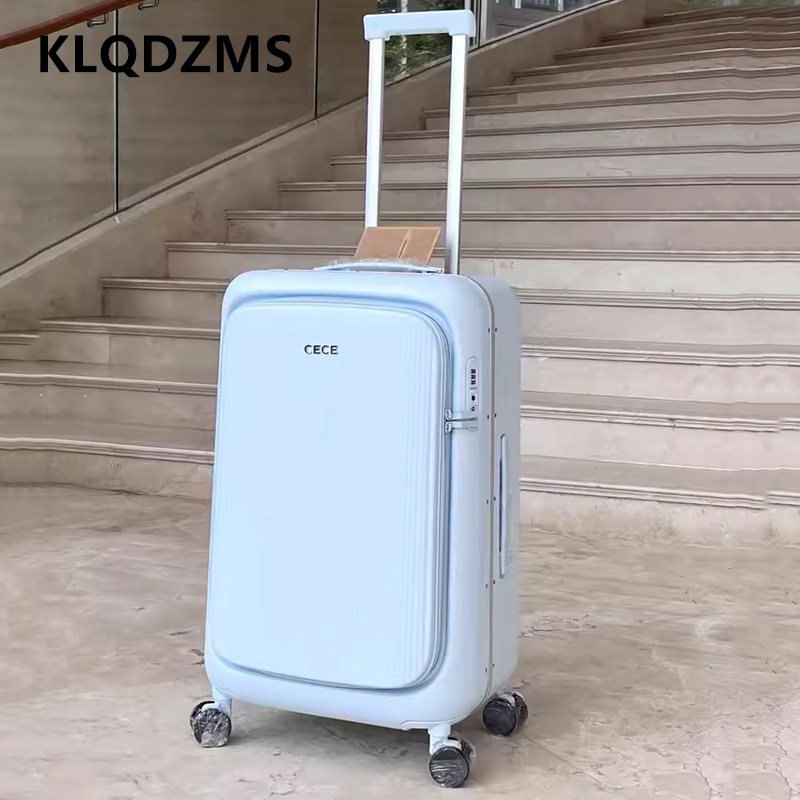 Mala de Viagem de Bordo KLQDZM - Aluminum Frame Carry On Luggage avaliação e preço