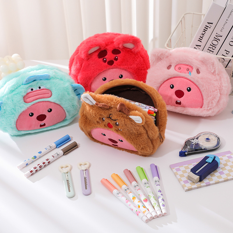 Estojo de Lápis de Pelúcia em  - Cosmetic Bags avaliação e preço